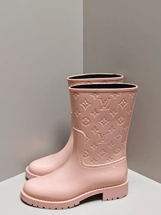 Louis Vuitton Shoes - ❌sold❌🚩steal Louis Vuitton Pale Pink Monogram Rain Boots for Women